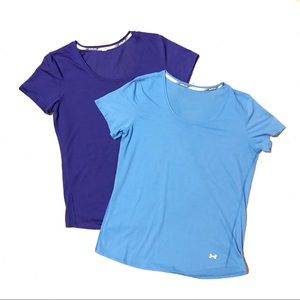 Bundle Under Armor Blue Run 2 Athletic T Shirts